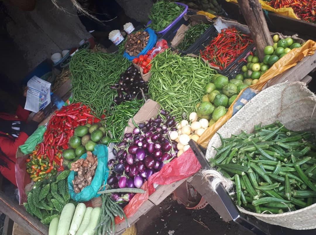 Fresh vegetables at a local market
